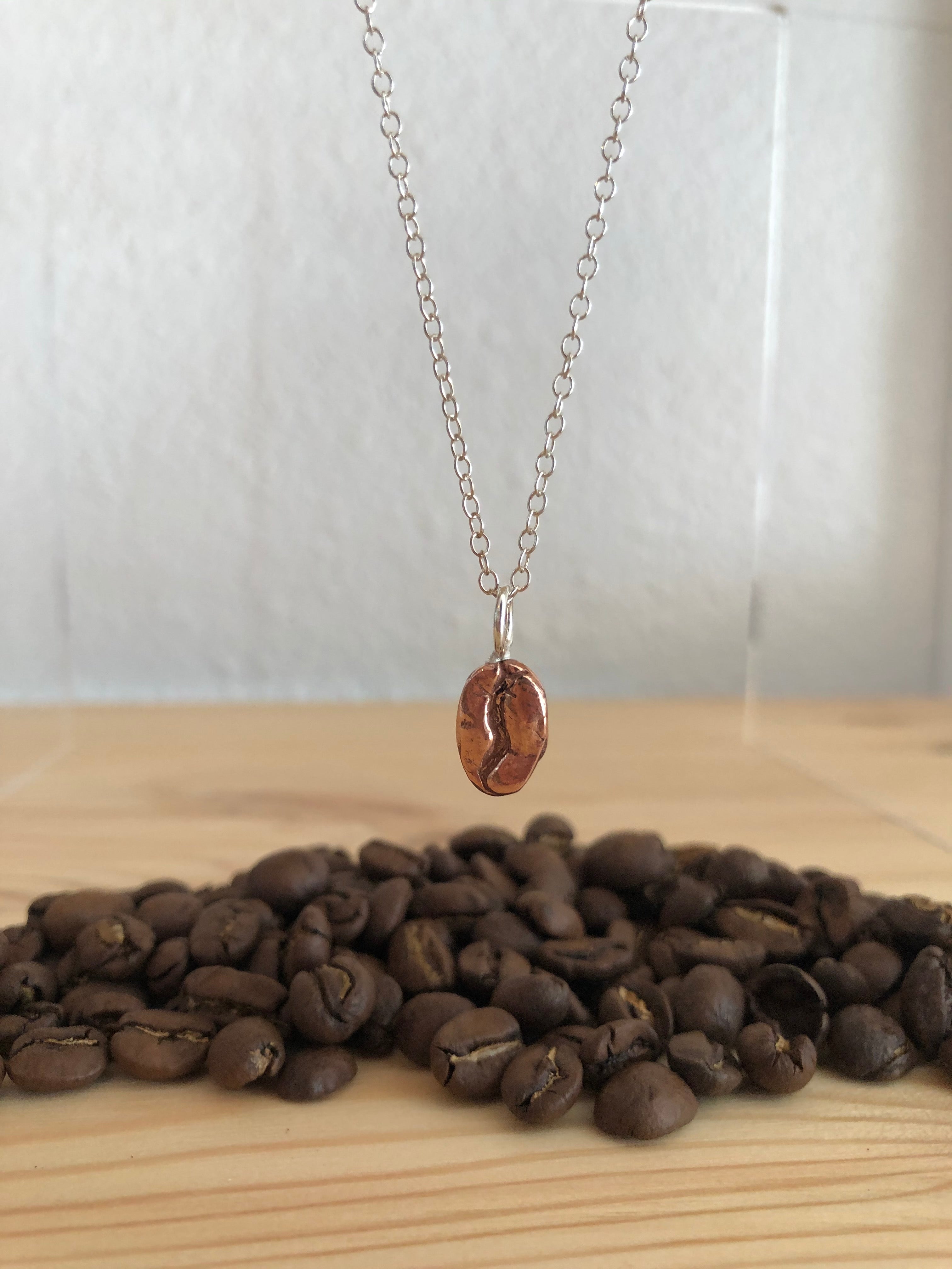 Halsketting koffieboon brons